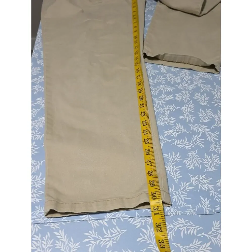 Izod Mens Sz 40X30 Straight Saltwater Khaki Chinos 2 Pair  Bundle